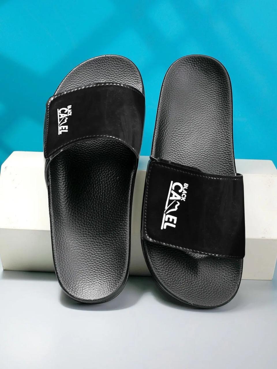 Black Camel Adjustable Comfort Slides by JB Style