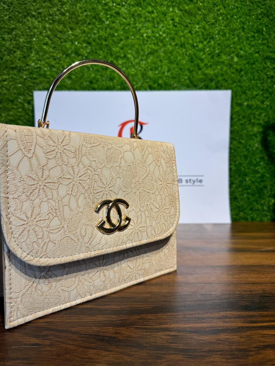 Coach Light Beige Signature Shoulder Bag by JB Style