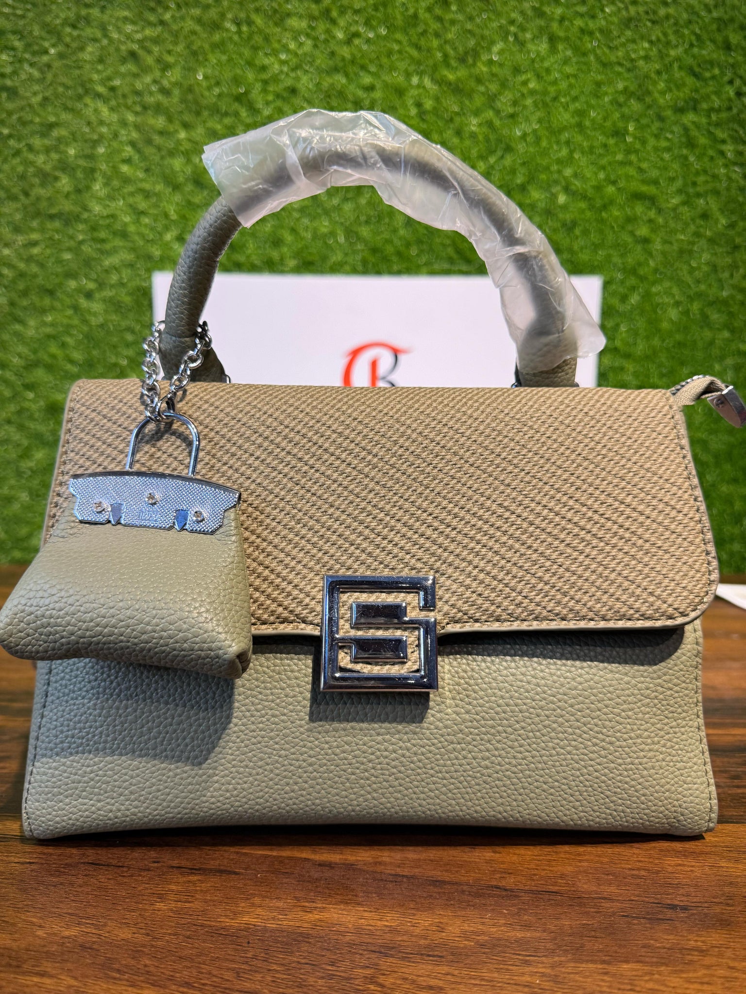 Elegant S Logo Handbag by JB Style