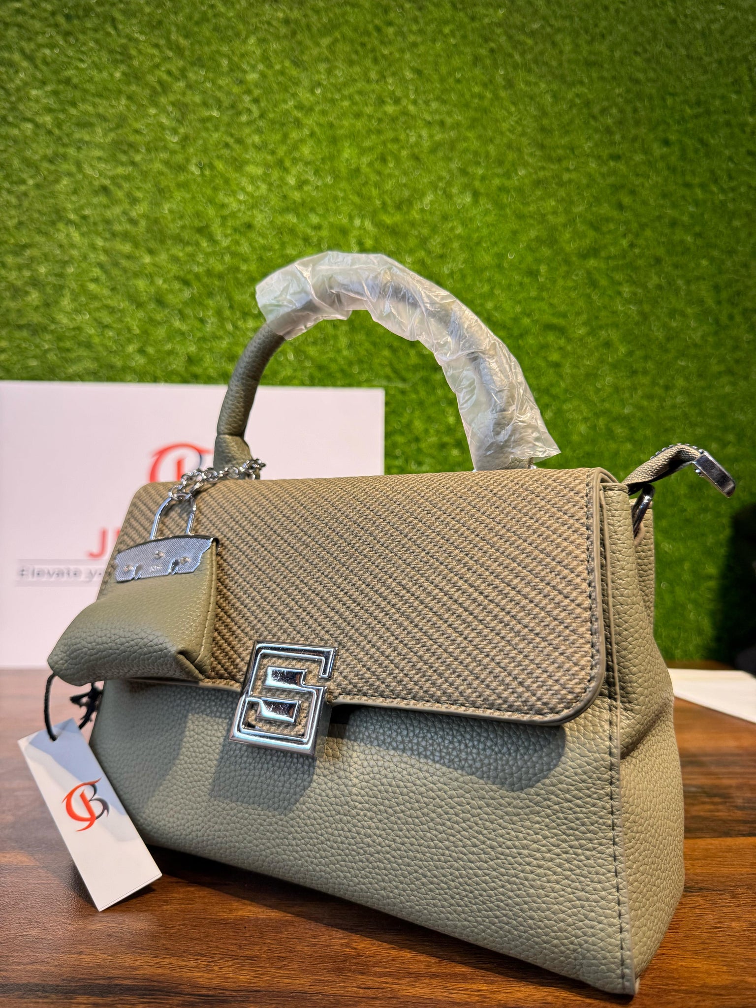 Elegant S Logo Handbag by JB Style