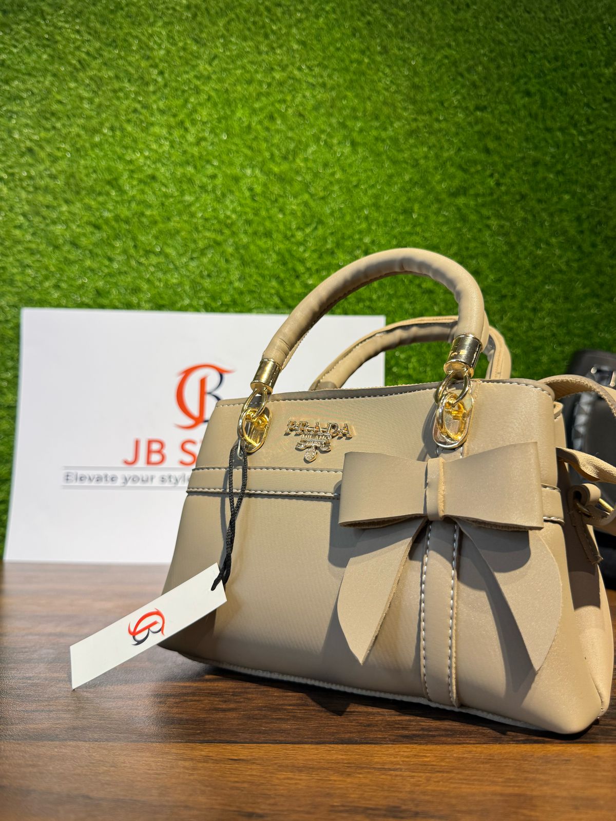 Prada Grey Elegant Handbag by JB Style