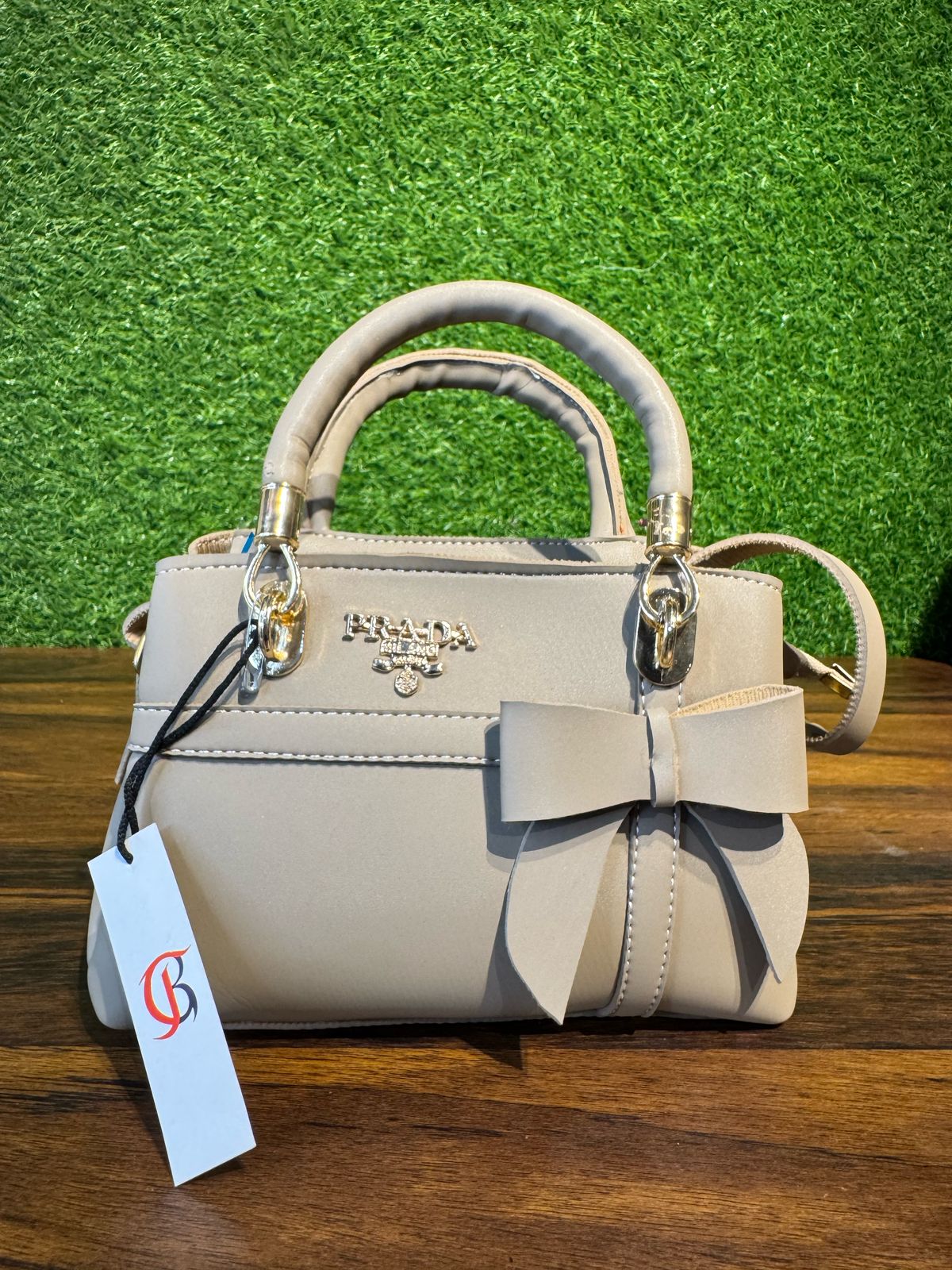 Prada Grey Elegant Handbag by JB Style