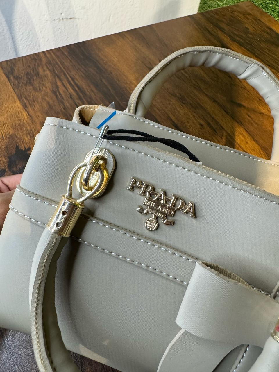 Prada Grey Elegant Handbag by JB Style